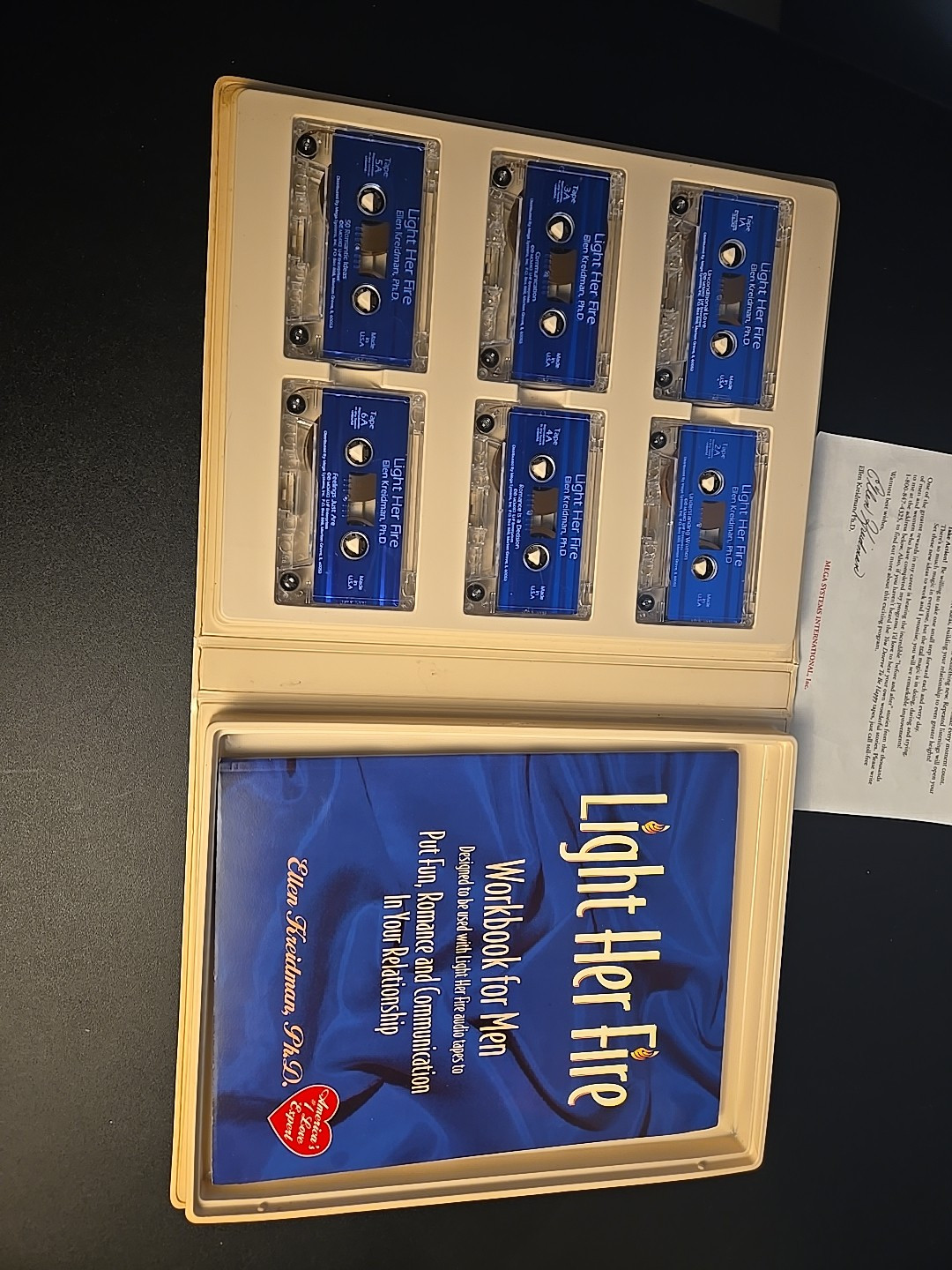 Light Her Fire A Program for Men Romance Fun by Ellen Kreidman 6 Cassette Tapes