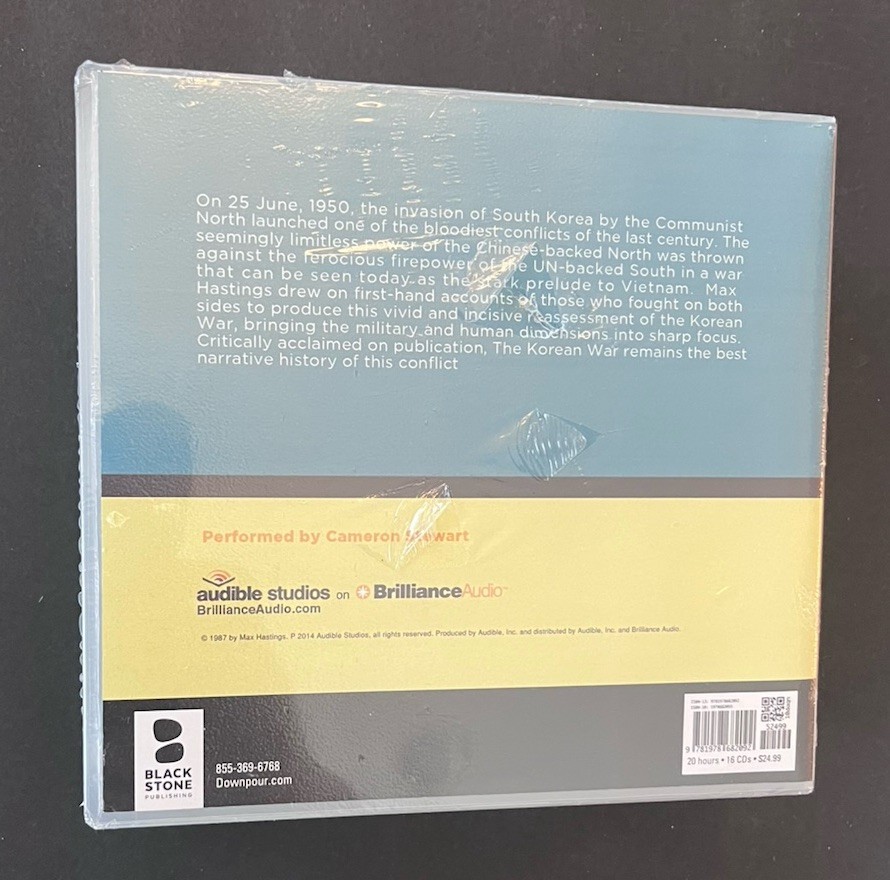 Korean War by Max Hastings (2020, Compact Disc) New Sealed Small Plastic Tears