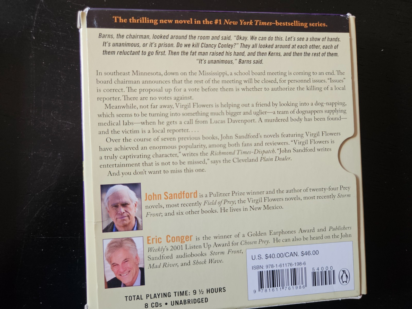 John Sandford 2 Audio CD Books: Deadline, Mad River free shipping