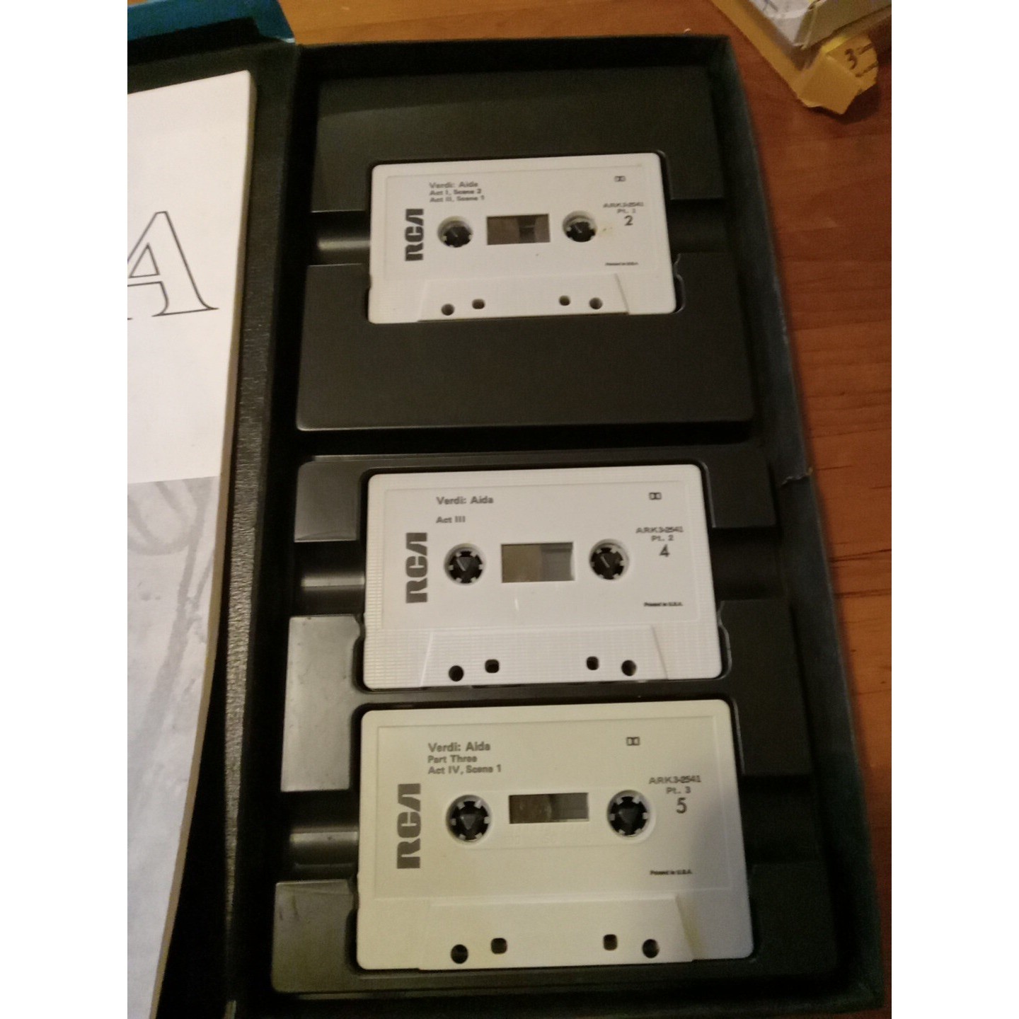 Verdi Leontyne Price As Aida John Alldis Choir 1977, 3 Audio Cassette Tapes box