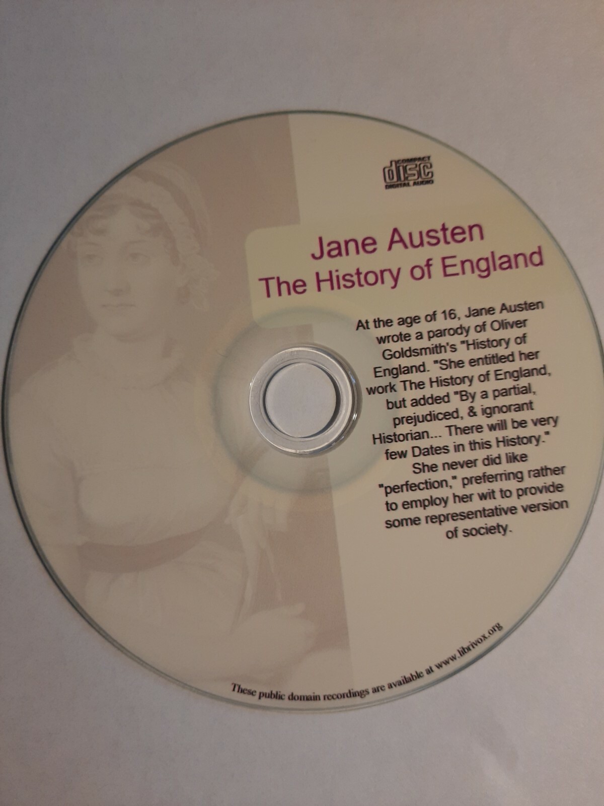 Jane Austen / History of England (plus extras) — Unabridged Audiobook Mp3 CD