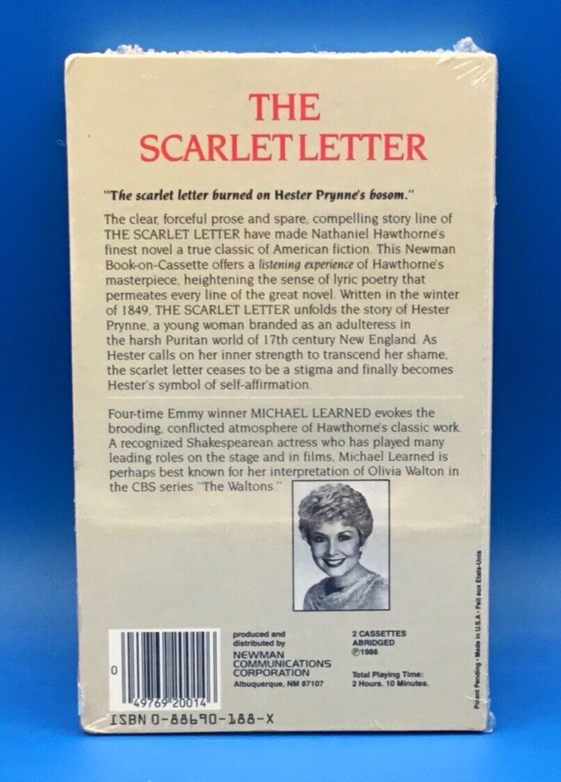 THE SCARLET LETTER By Nathaniel Hawthorn Cassette Audiobook NEW Free Shipping!