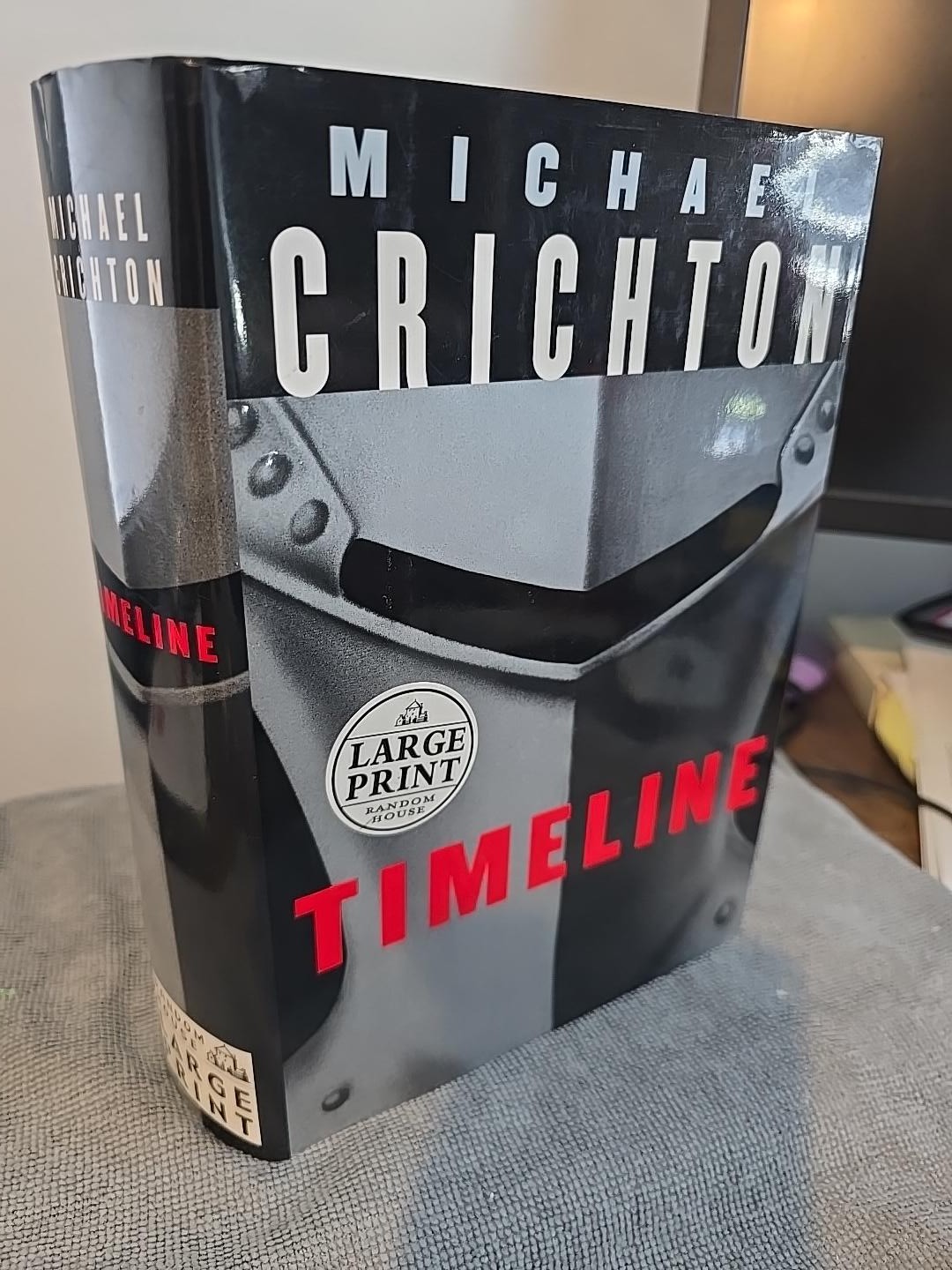 Michael Crichton Timeline LARGE PRINT HC + NEW SEALED 5CD Audiobook Stephen Lang