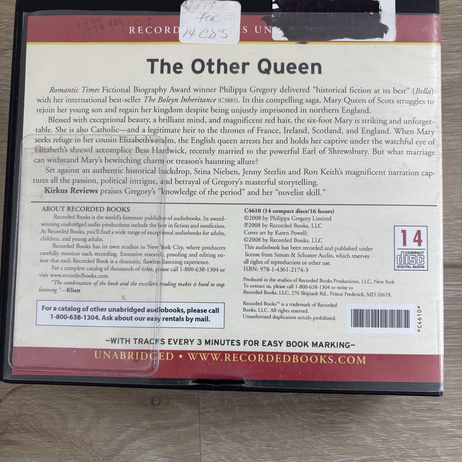 The Other Queen Philippa Gregory Audiobook CD Unabridged Recorded Books 14 Discs
