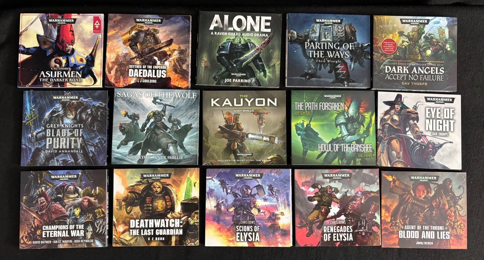 MINT* WARHAMMER 40K • 15 Audio Drama CDs Dark Angels Space Wolves Asurmen