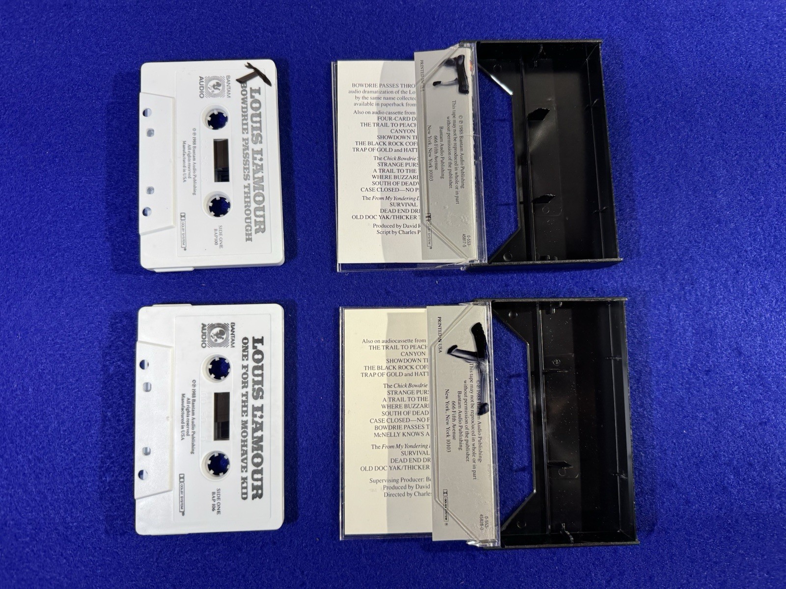 Vintage Lot 2 Louis L’amour Audio Books on Tape Cassettes Audiobook Westerns