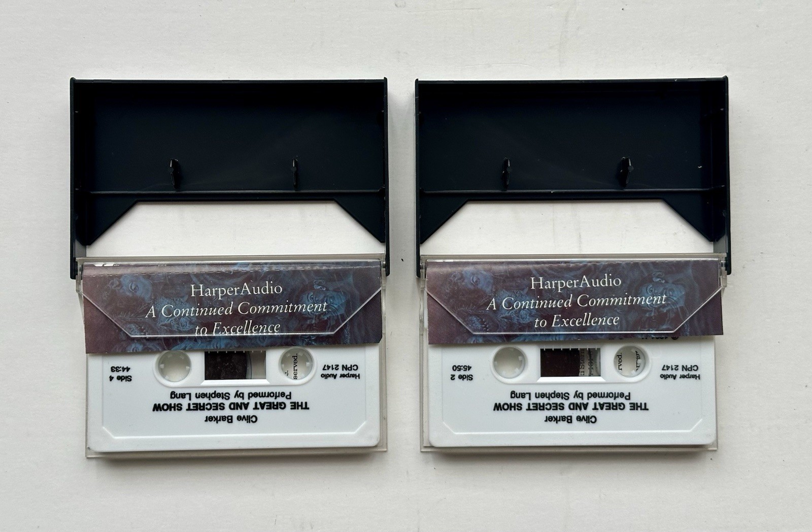 CLIVE BARKER AUDIO BOOK THE GREAT & SECRET SHOW CASSETTE TAPES RARE OOP Set Of 2