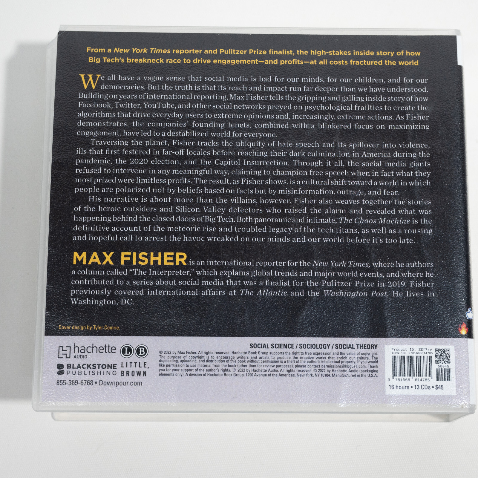The Chaos Machine by Max Fisher CD x13 Audiobook Audio Book — A+ Condition!