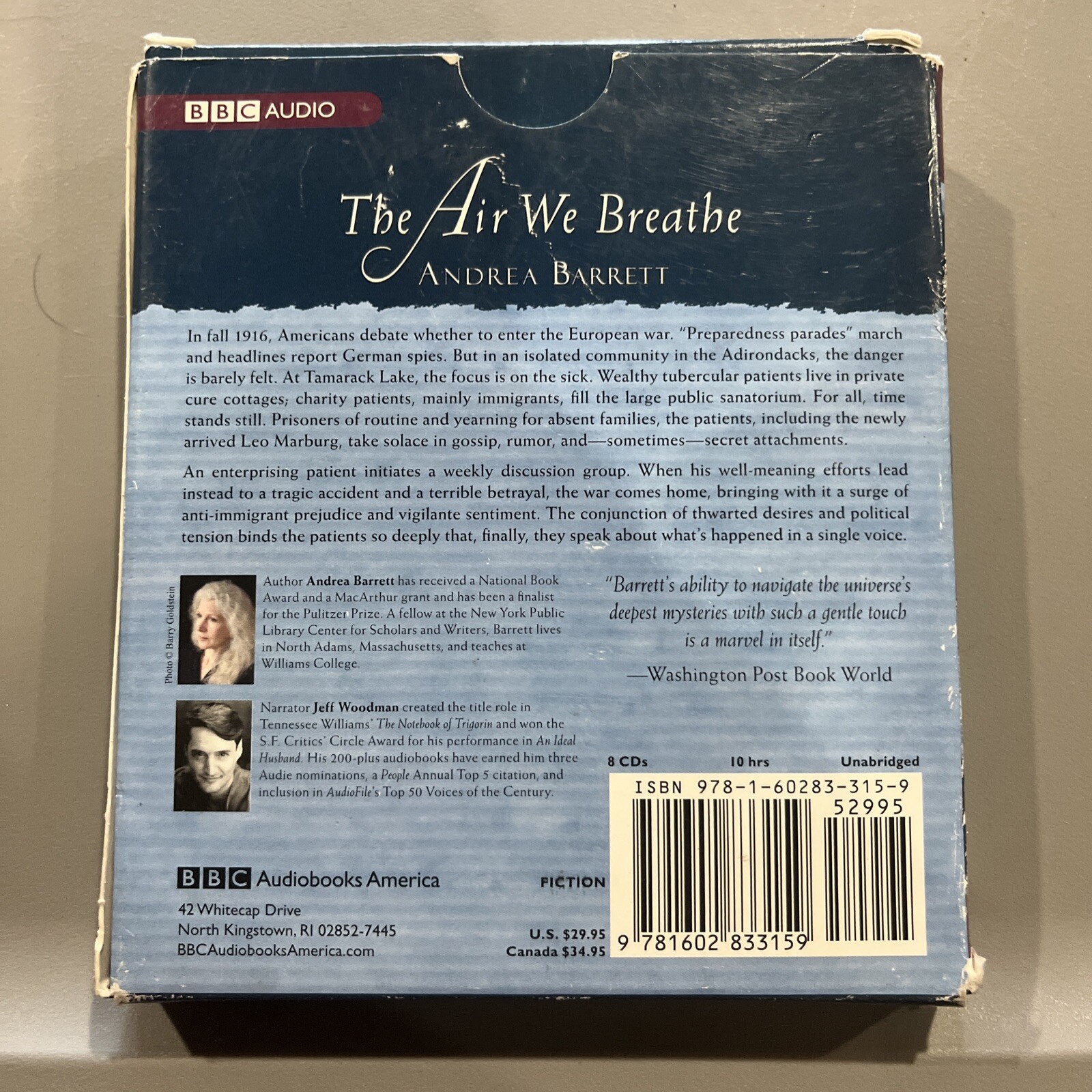 The Air We Breathe: Unabridged Andrea Barrett Audiobook CD