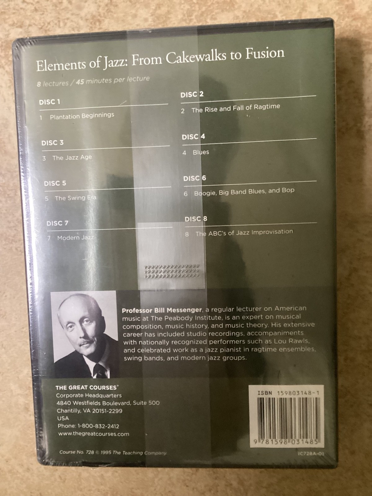 The Great Courses: Elements of Jazz Course Guidebook & Eight (8) CDs Sealed