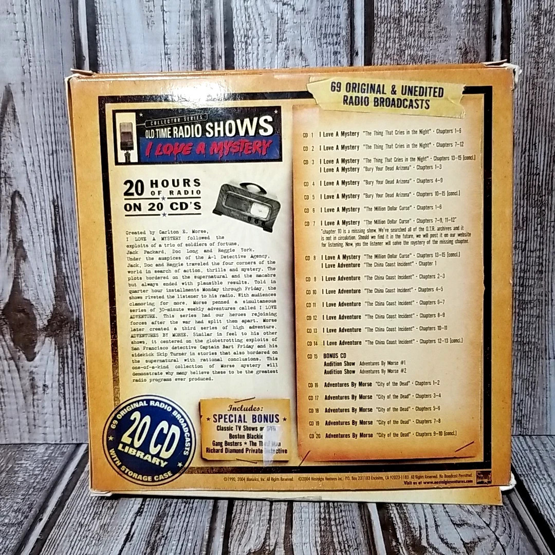 Old Time Radio Shows: I Love a Mystery (20-CD Set, 2005) Collector Series #10