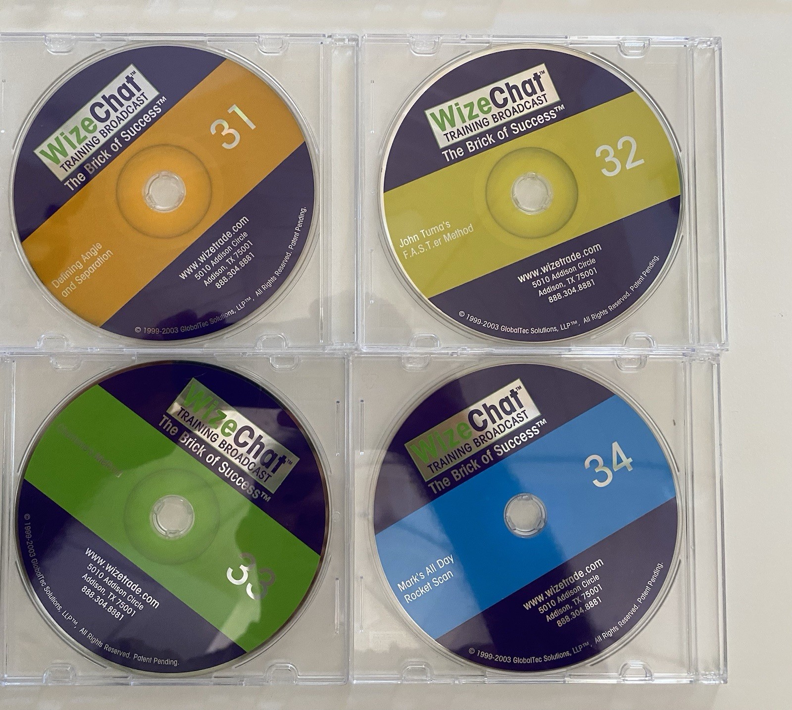 Wizetrade Stock Trading Brick Of Success 34 Training Audio CDs