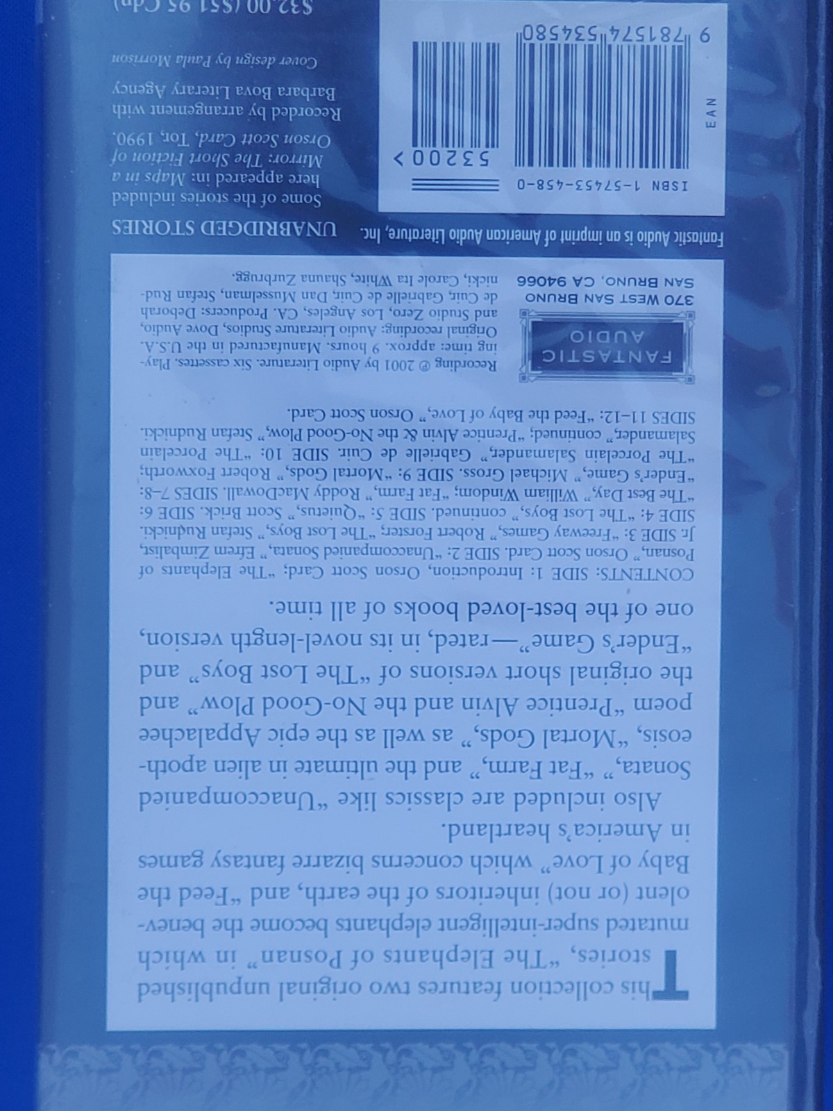 VARIOUS BOOKS ON TAPE — SCIENCE FICTION & MORE