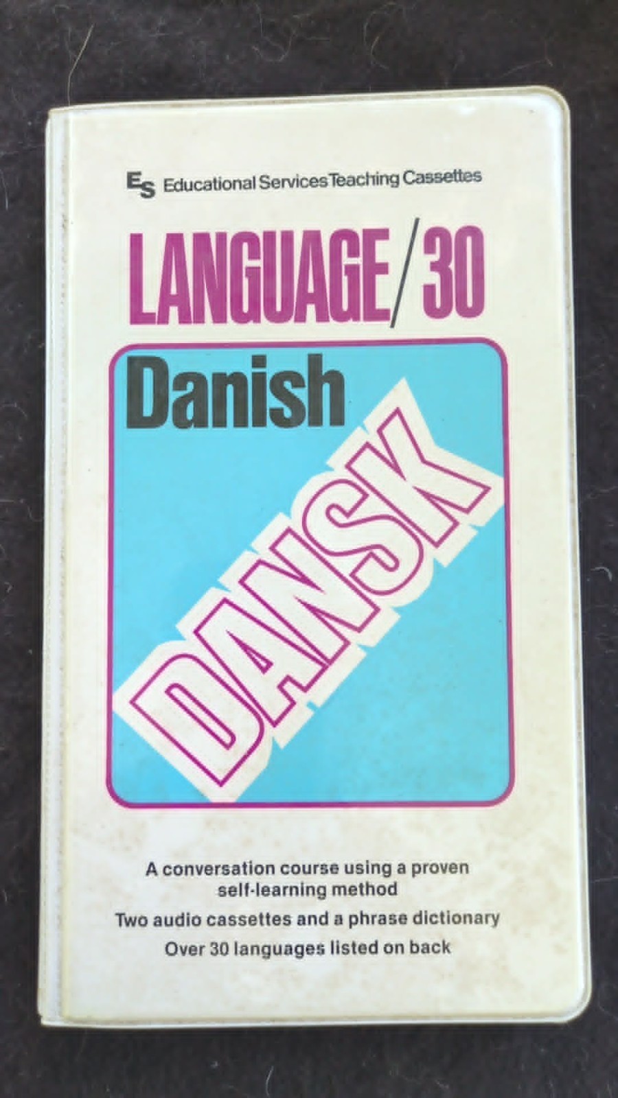 Language/30 DANISH DANSK 2 Cassettes & Phrase Booklet Educational Services 1989