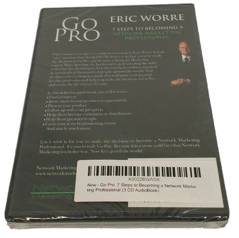 Go Pro Audiobook By Eric Worre 7 Steps to Becoming a Network Marketing 3 Discs