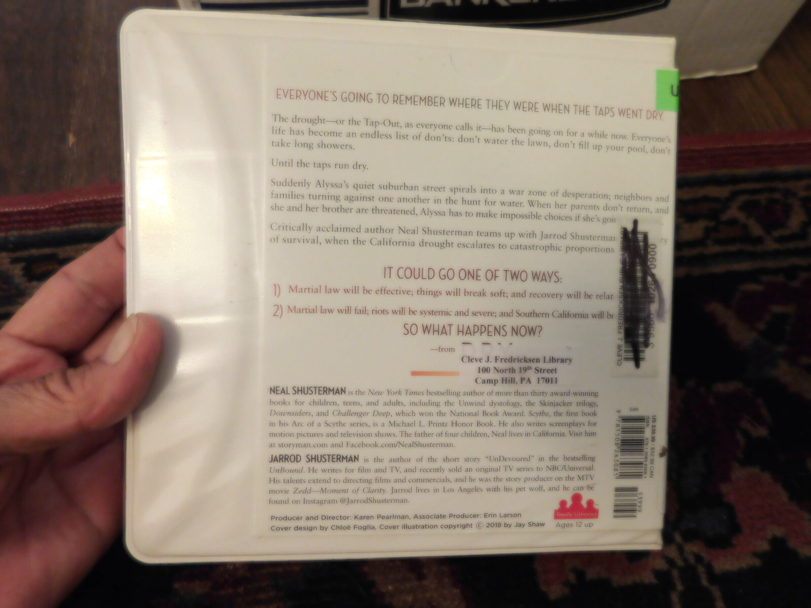 Dry California Water Story Neal Jarrod Shusterman Audiobook 9 CD Discs in Case