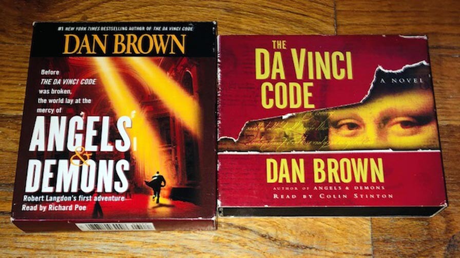 LOT of 2 Dan Brown Da Vinci Code Angels & Demon Audiobook Compact Disc Audio CD