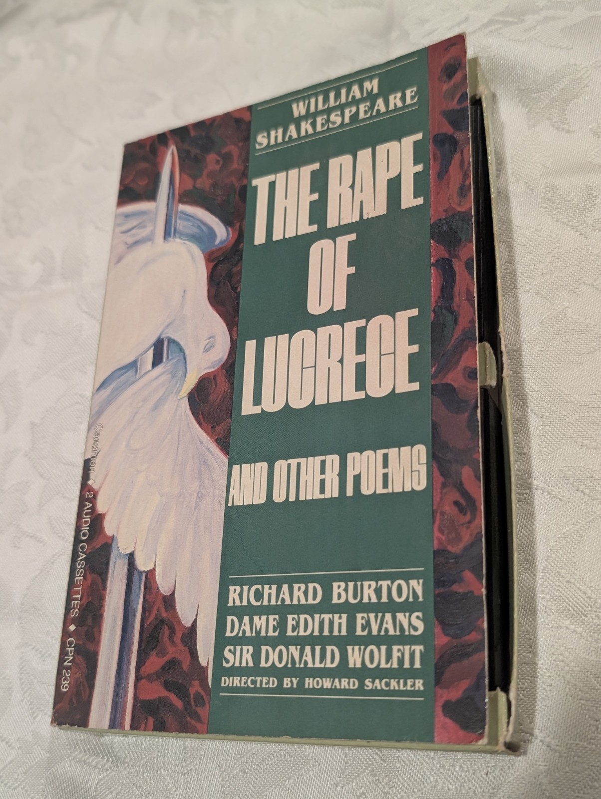 Rape of Lucrece William Shakespeare 1989 Audiobook Cassette Tape Harper Caedmon