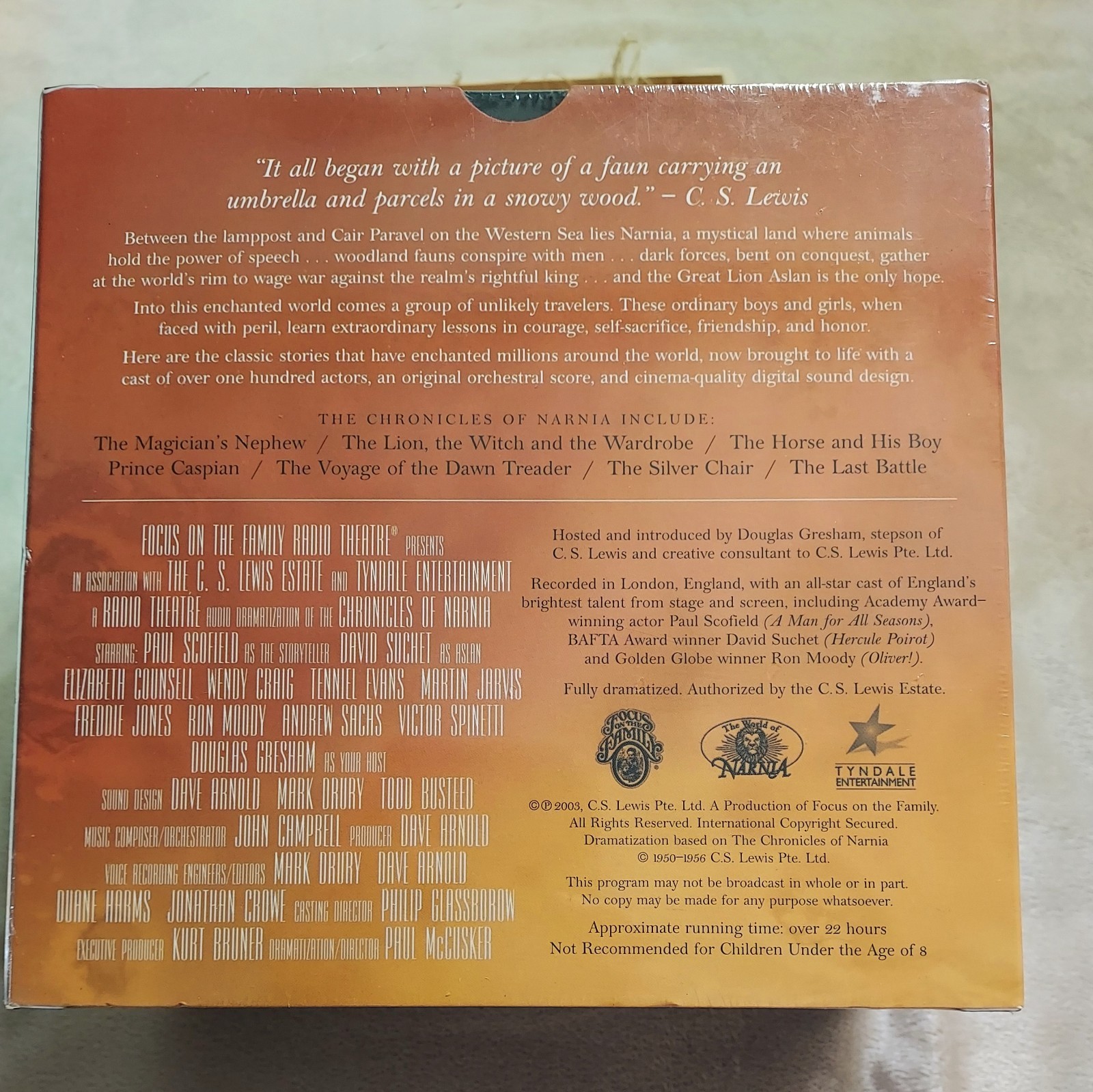 NEW Chronicles of Narnia Radio Theater 7 Audio Dramas on 19 Cassettes Vintage