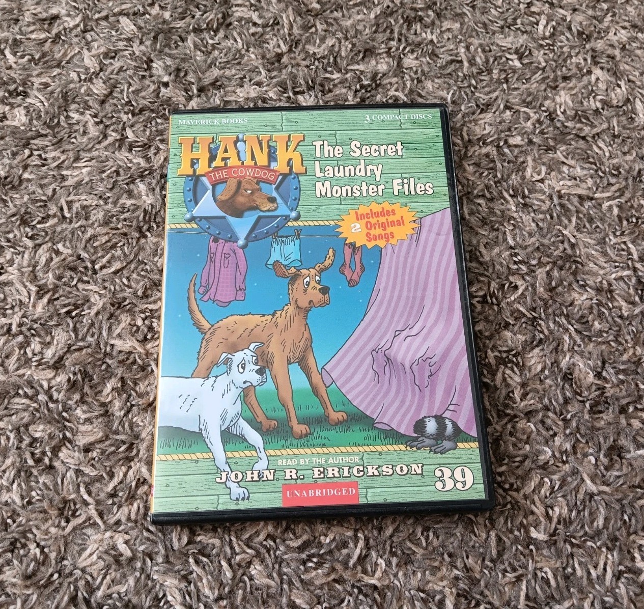 Hank the Cowdog The Secret Laundry Monster Files by John Erickson 3 CD Audiobook