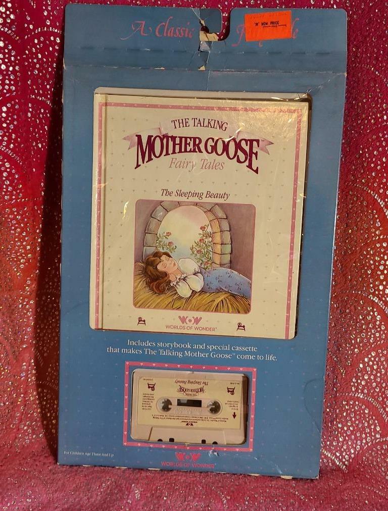 WORLDS OF WONDER TALKING MOTHER GOOSE The Sleeping Beauty Book & Cassette NIB