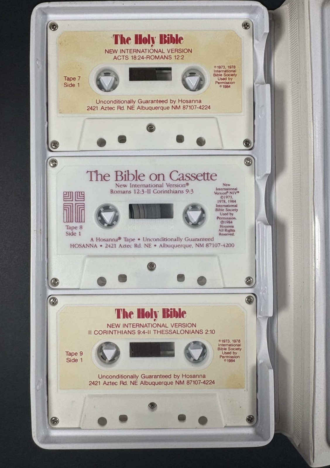 Holy Bible Audio Cassette Set New International Version New Testament Free Ship