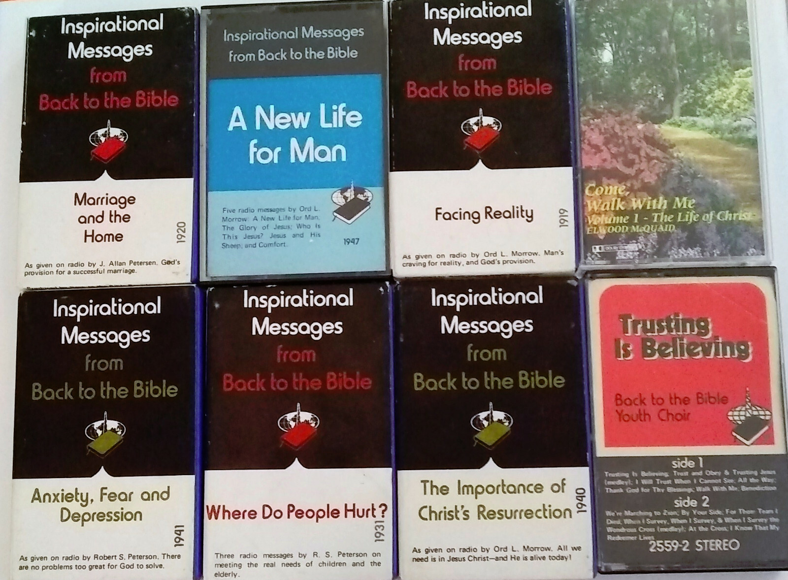 BACK TO THE BIBLE AUDIO SET PICK 2 MARRIAGE ANXIETY FEAR DEPRESSION HURT ISSUES