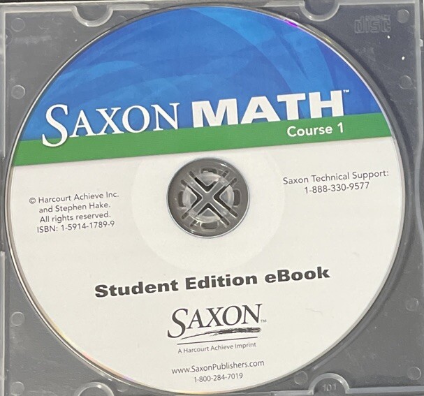 Saxon Math Mathematics Homeschool Course 1 Student Edition E-book