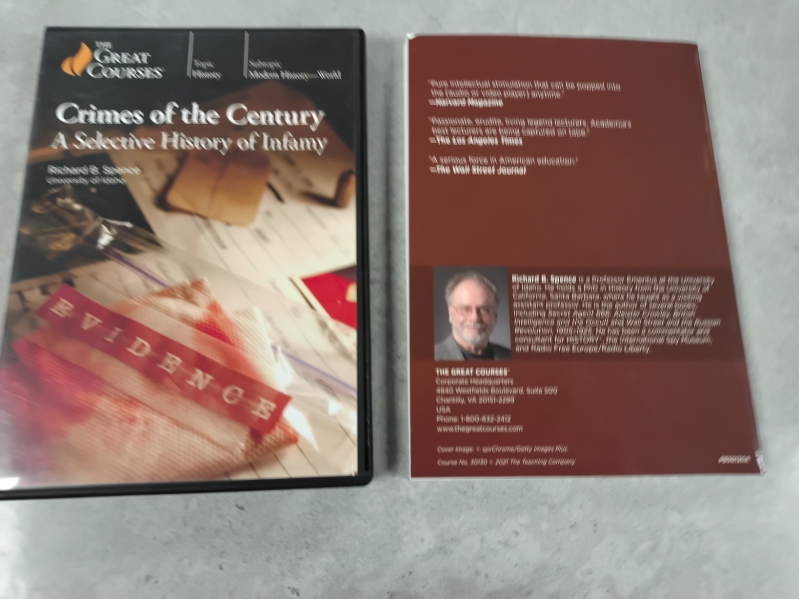 Great Courses Crimes of the Century: A Selective History of Infamy DVD/Book