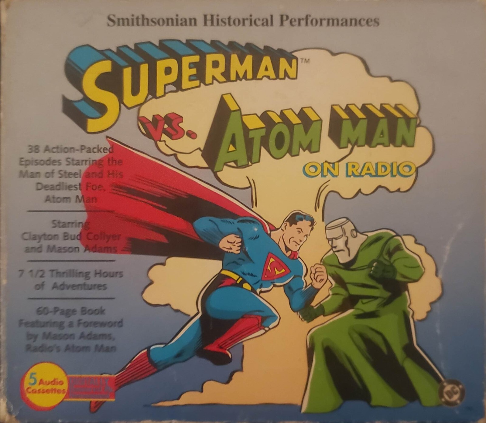 SUPERMAN VS. ATOM MAN on Radio Box Set ~ Cassette Tapes ~ MINT — Audiobooks