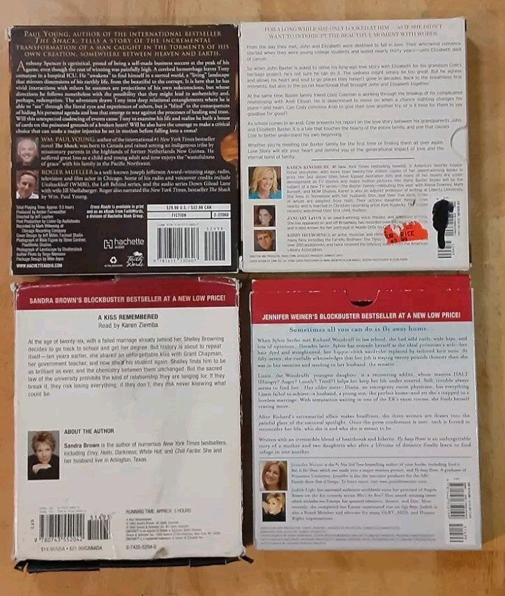 Lot Of Four Audiobooks — Cross Roads, Love Story, A Kiss Remembered