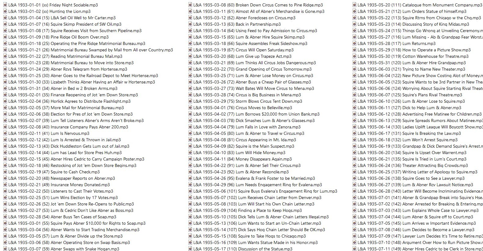LUM AND ABNER 1933-1942 500+Classic Old Time Radio Shows MP3 On USB Flash Drive
