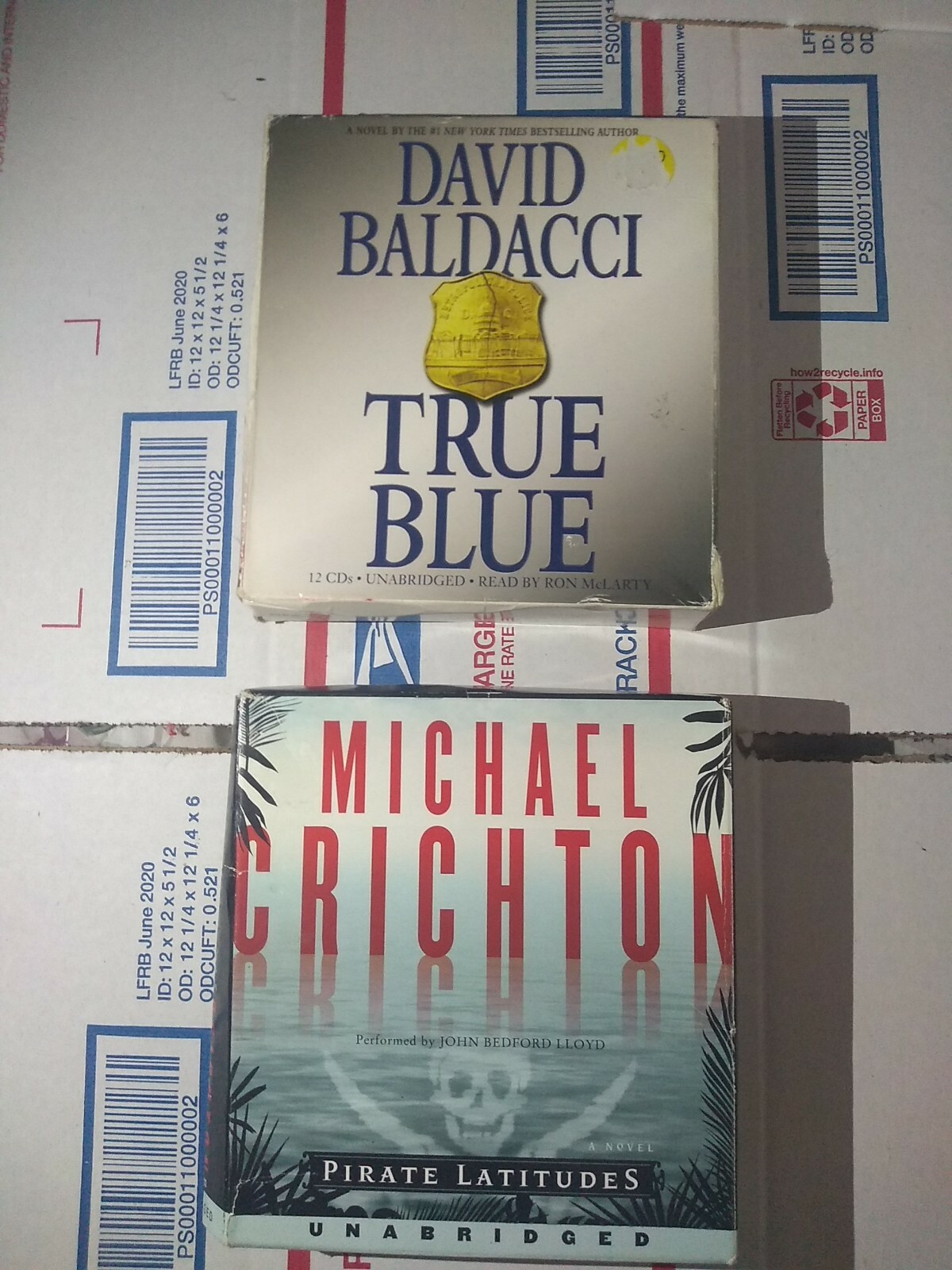 True Blue by David Baldacci 2009 audio CD Michael Crichton Pirate Latitudes