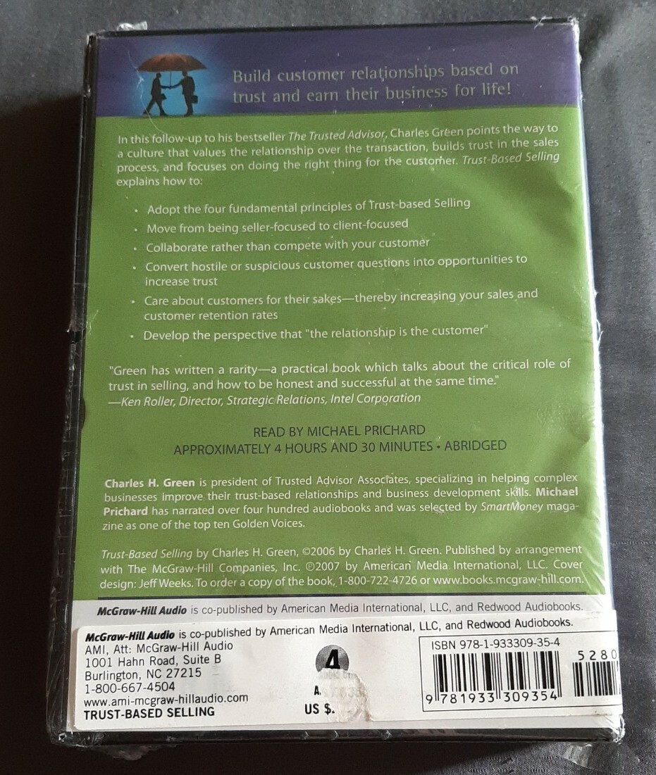 Trust-Based Selling Charles Green 4 CD set audio book SEMI SEALED UNUSED