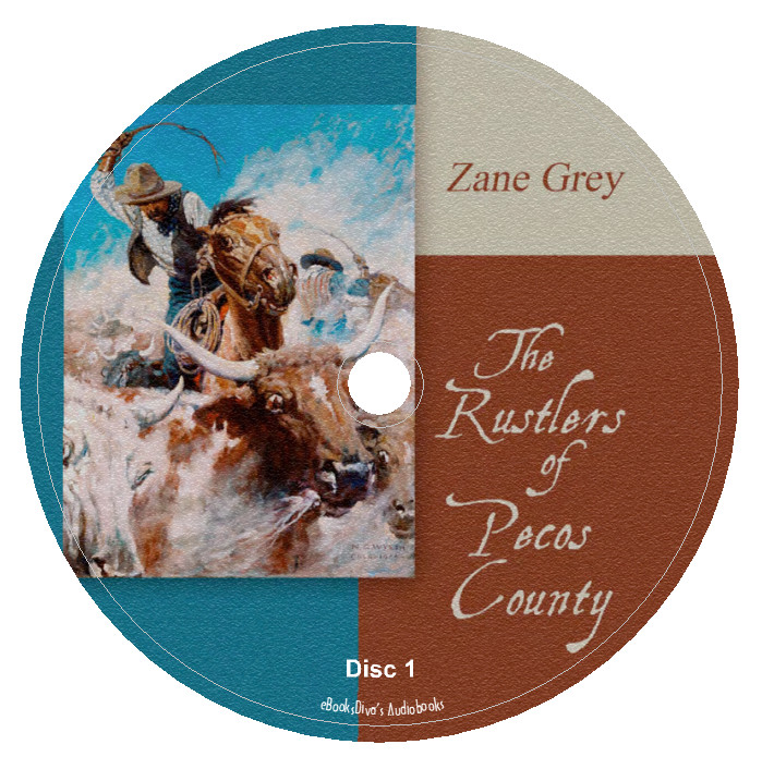 The Rustlers of Pecos County Zane Grey Western Audiobook in 7 Audio CDs