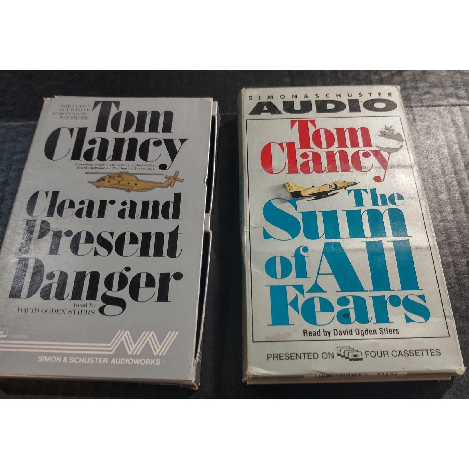 Tom Clancy The Sum of All Fears & Clear And Present Danger Cassette Lof of 2