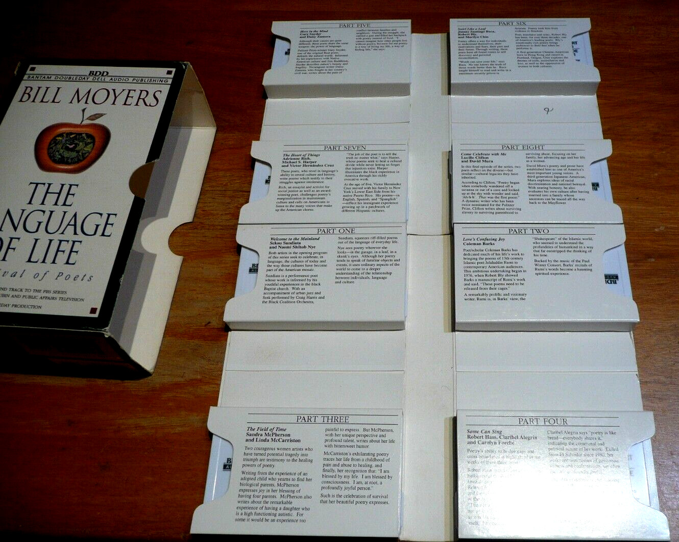 PBS Bill Moyers The Language of Life: A Festival of Poets 8 Audio Cassettes