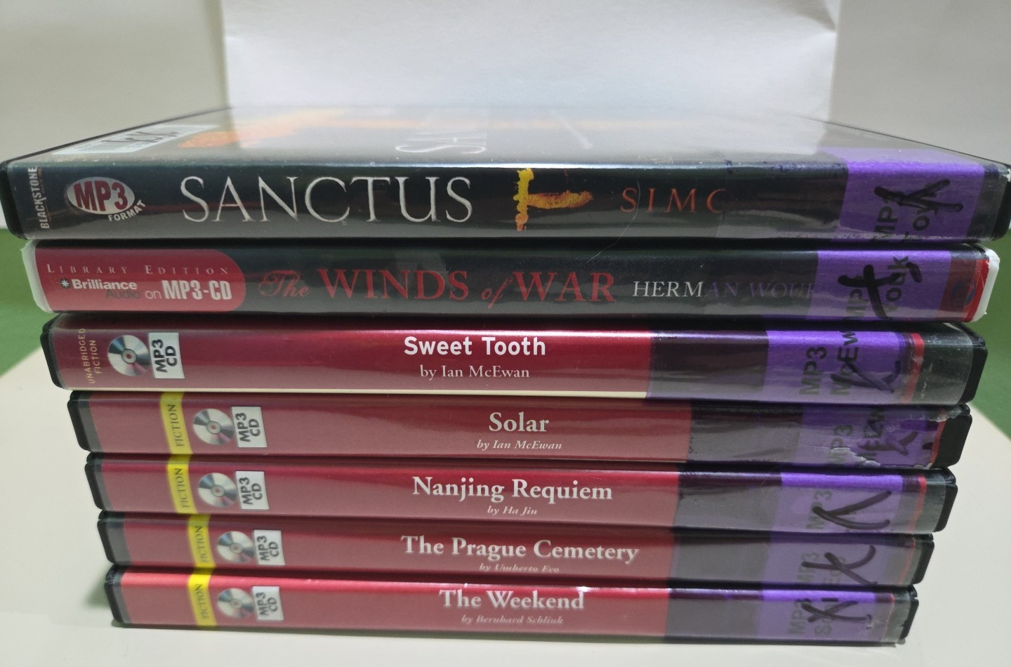 MP3 CD Audio Book Lot Of 7 Mixed Genres Authors Unabridged McEwann Schlink Wouk+