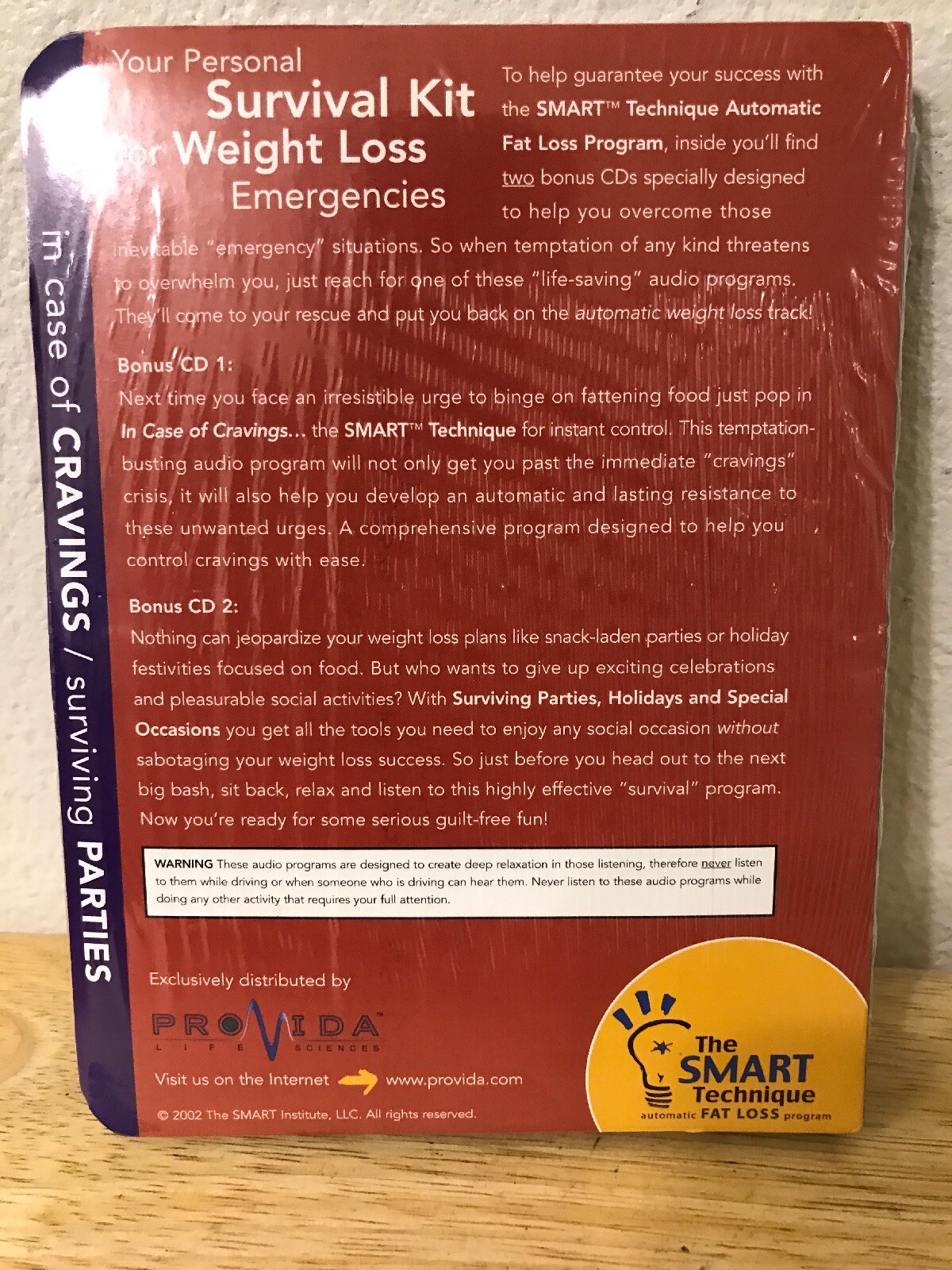 BOOK/AUDIOBOOK CD Dieting Cravings Surviving Parties EMERGENCY TECHNIQUES