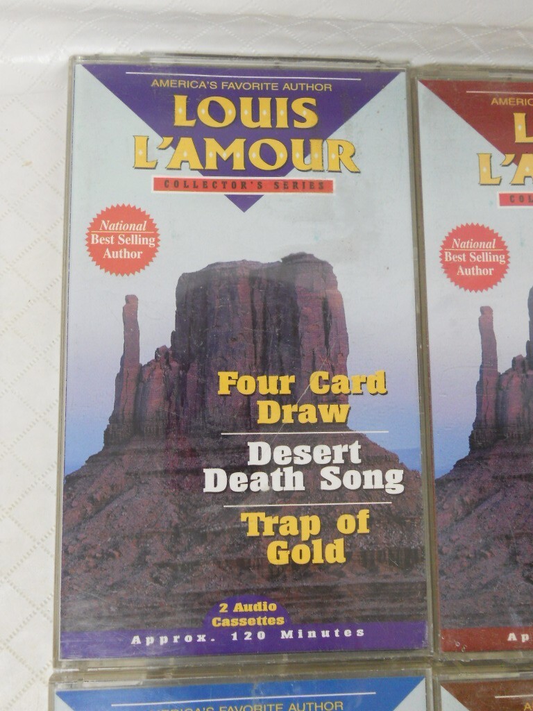 Louis L’Amour Audio Cassettes — Volumes 3, 4, 5 & 6 (8 Cassettes, 11 Stories)