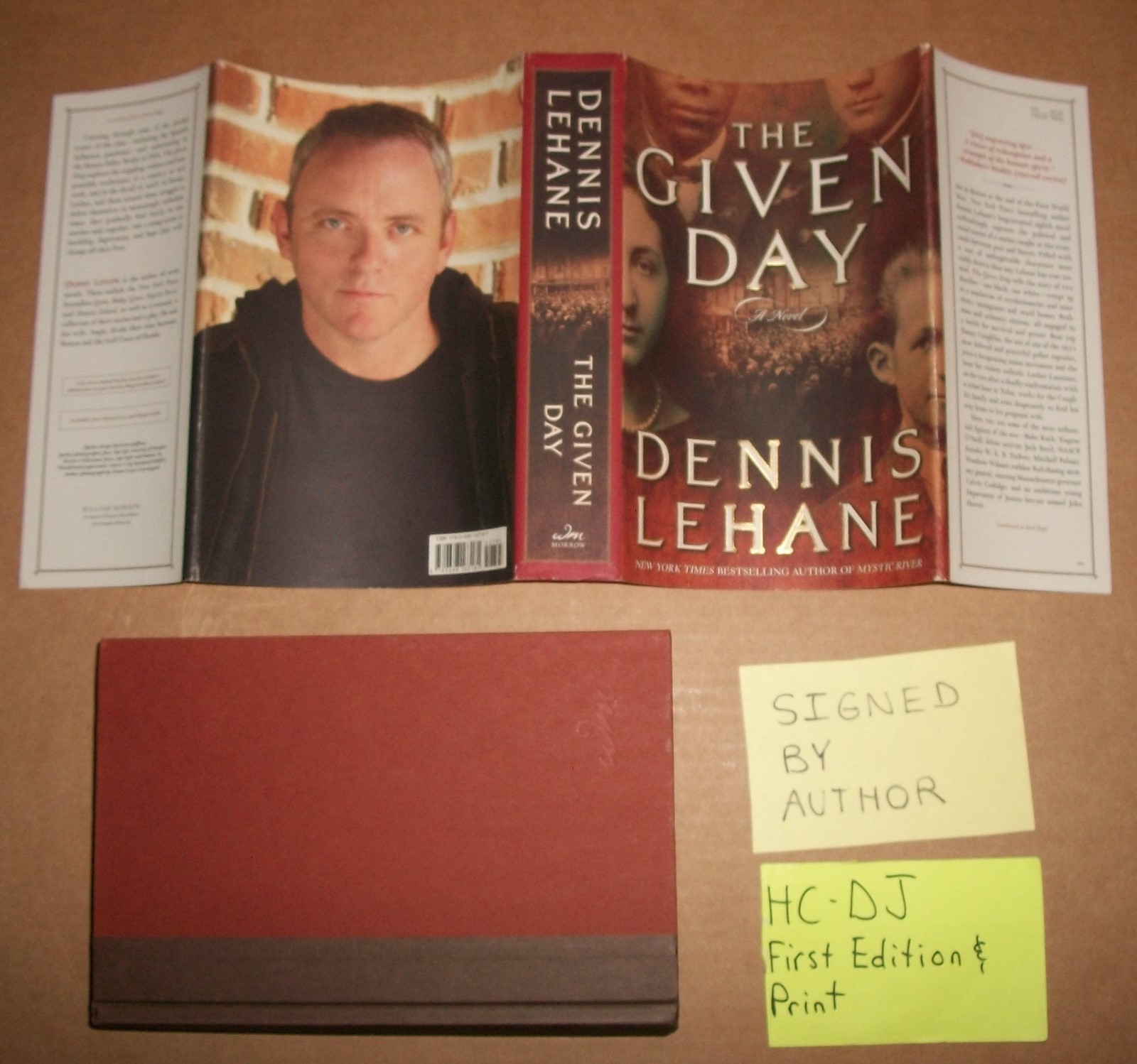The Given Day Dennis Lehane hardcover 1st edition print autographed signed good