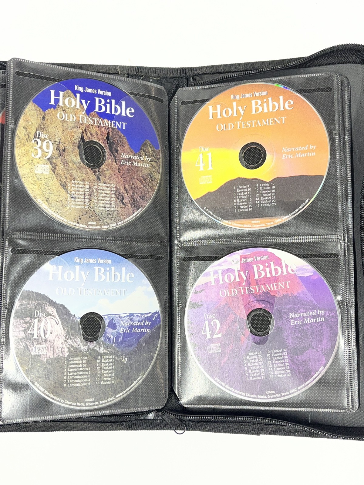 King James Version Audio Bible COMPLETE 60 CD SET + Zipper Case -ERIC MARTIN