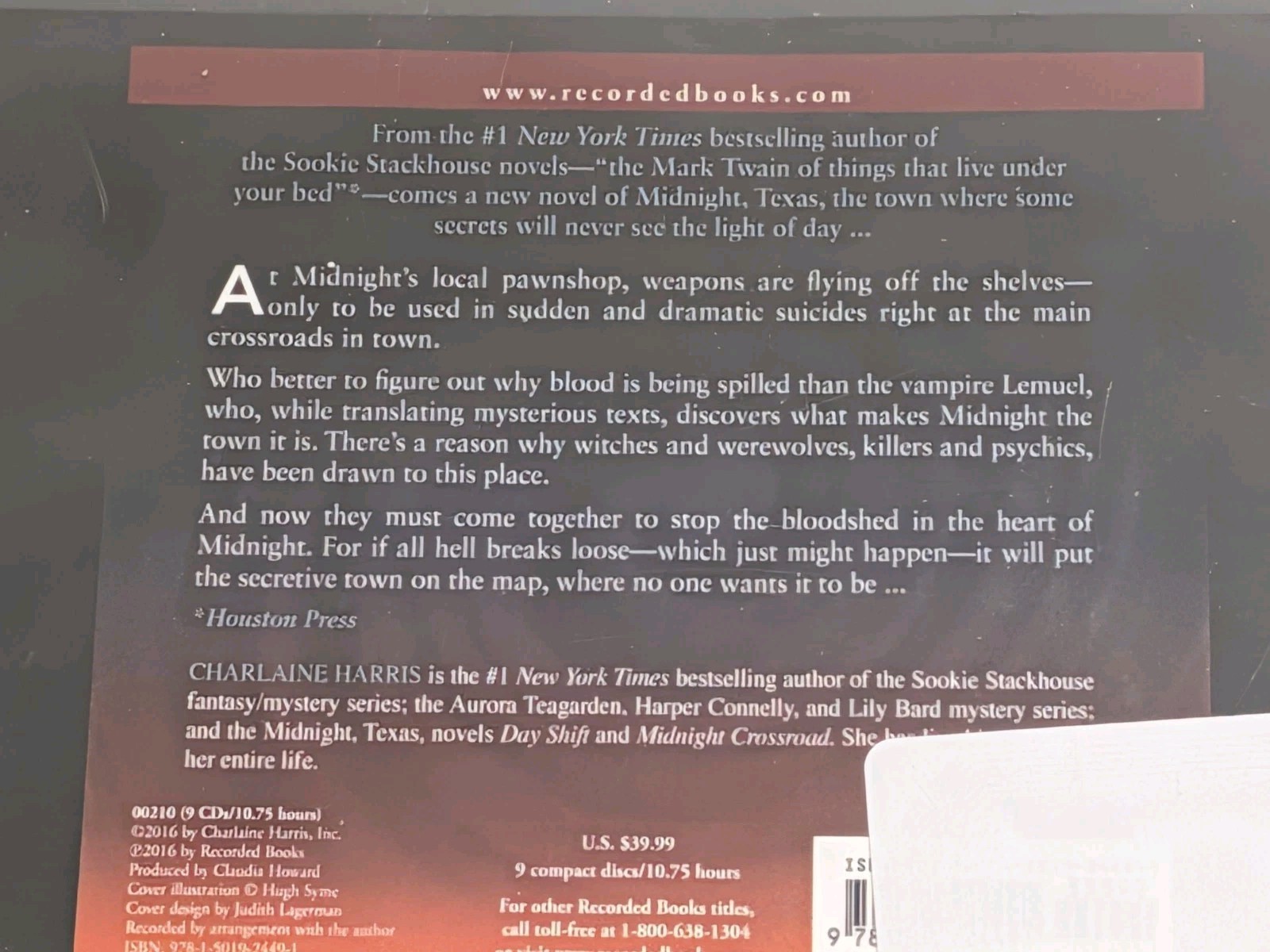 Charlaine Harris — Night Shift (9 CD Set) Audiobook Prior Library Copy
