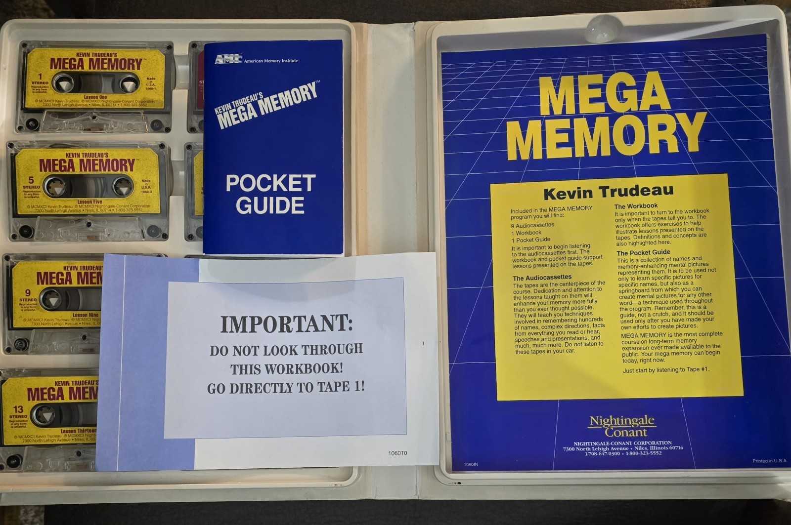 Kevin Trudeau’s Mega Memory Audio Cassette Pocket Guide As Seen on TV