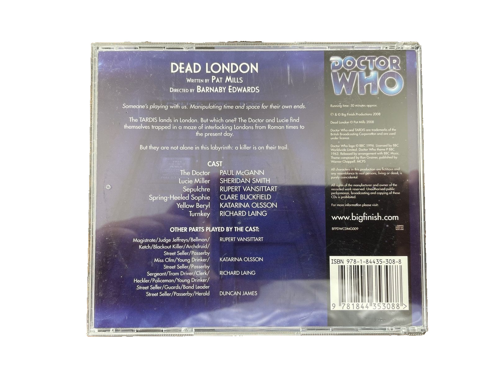 Doctor Who Dead London (2008) by Pat Mills Big Finish Audio Drama CD Paul McGann