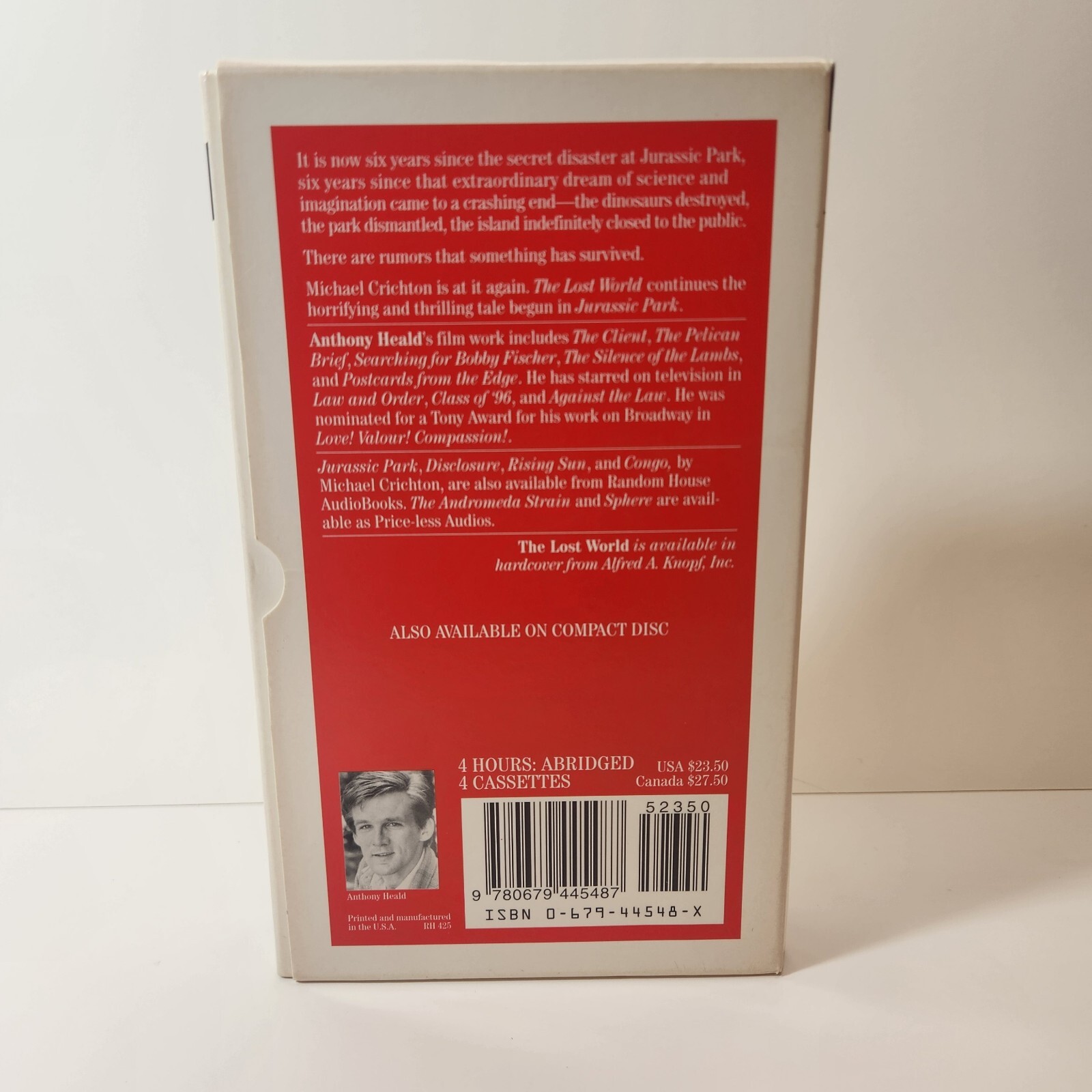 The Lost World by Michael Crichton (1995, Abridged, Cassette) Audio Book on Tape