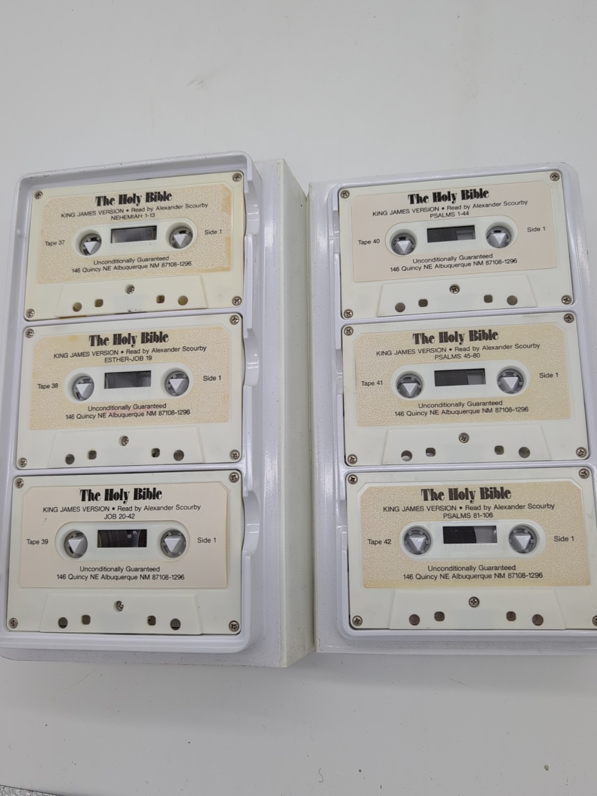 The Holy Bible Old & New Testaments 59 Cassettes KJV Read by Alexander Scourby