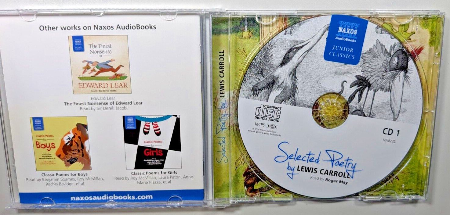 Selected Poetry by Lewis Carroll Audio CD Naxos 2016 Junior Classics