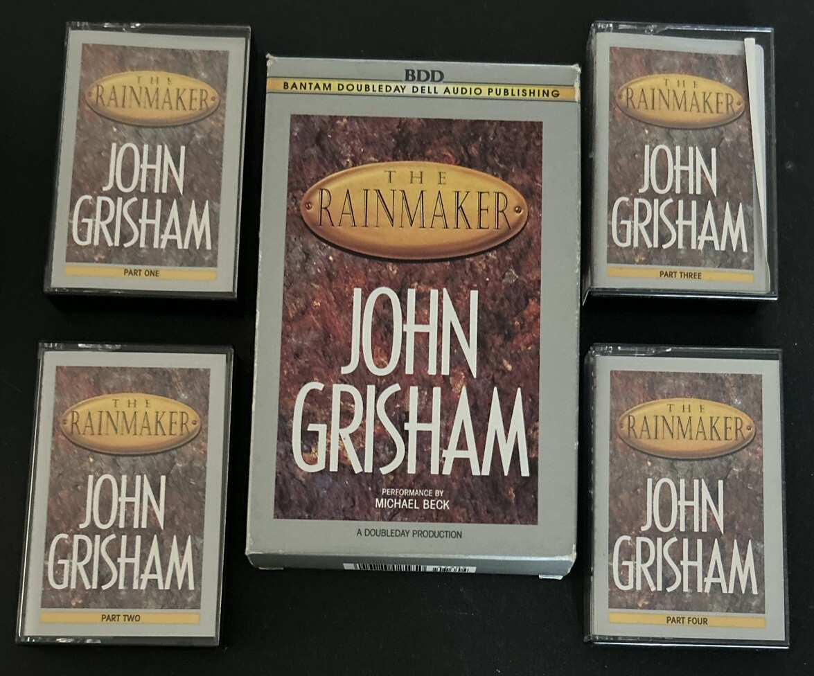 The Rainmaker Audiobook 4-Cassette Tape Set Pack John Grisham (1995 Used)