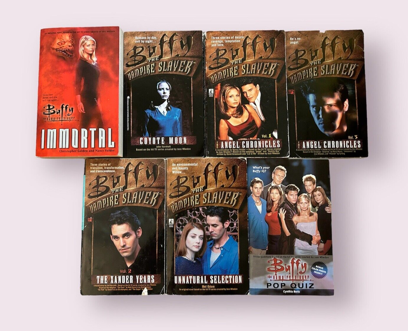 7 Buffy the Vampire Slayer TV Book Xander Years Angel Chronicles Immortal Coyote